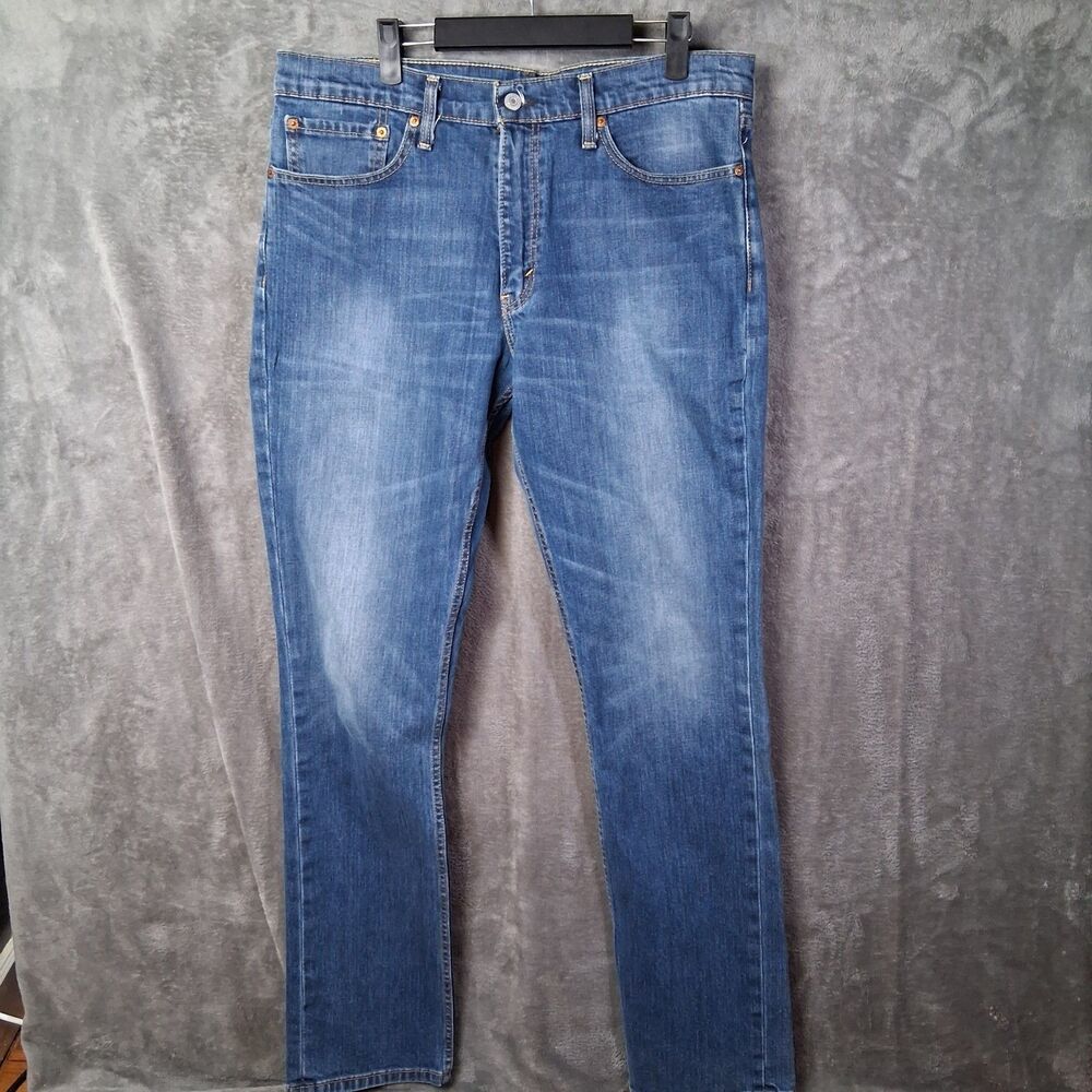 Levis 511 Slim Fit Stretch Jeans Throttle Dark Wash Color Mens 36x34 Inseam 33